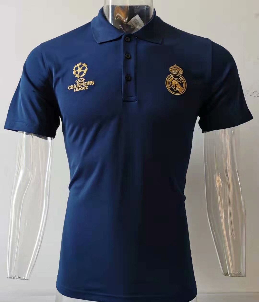 T-shirt Polo Real Madrid champions 2019-2020 bleu